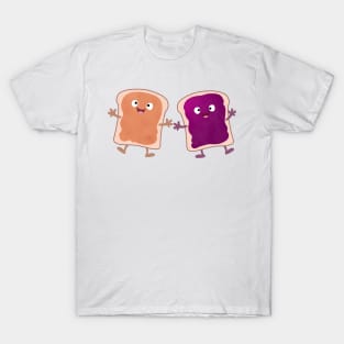 Cute peanut butter and jelly sandwich cartoon T-Shirt